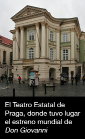 El Teatro Estatal de Praga, donde tuvo lugar el estreno mundial de Don Giovanni