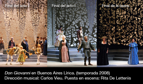 Don Giovanni en Buenos Aires Lírica. Final del acto I. Dirección musical: Carlos Vieu. Puesta en escena: Rita De Letteriis (temporada 2008)